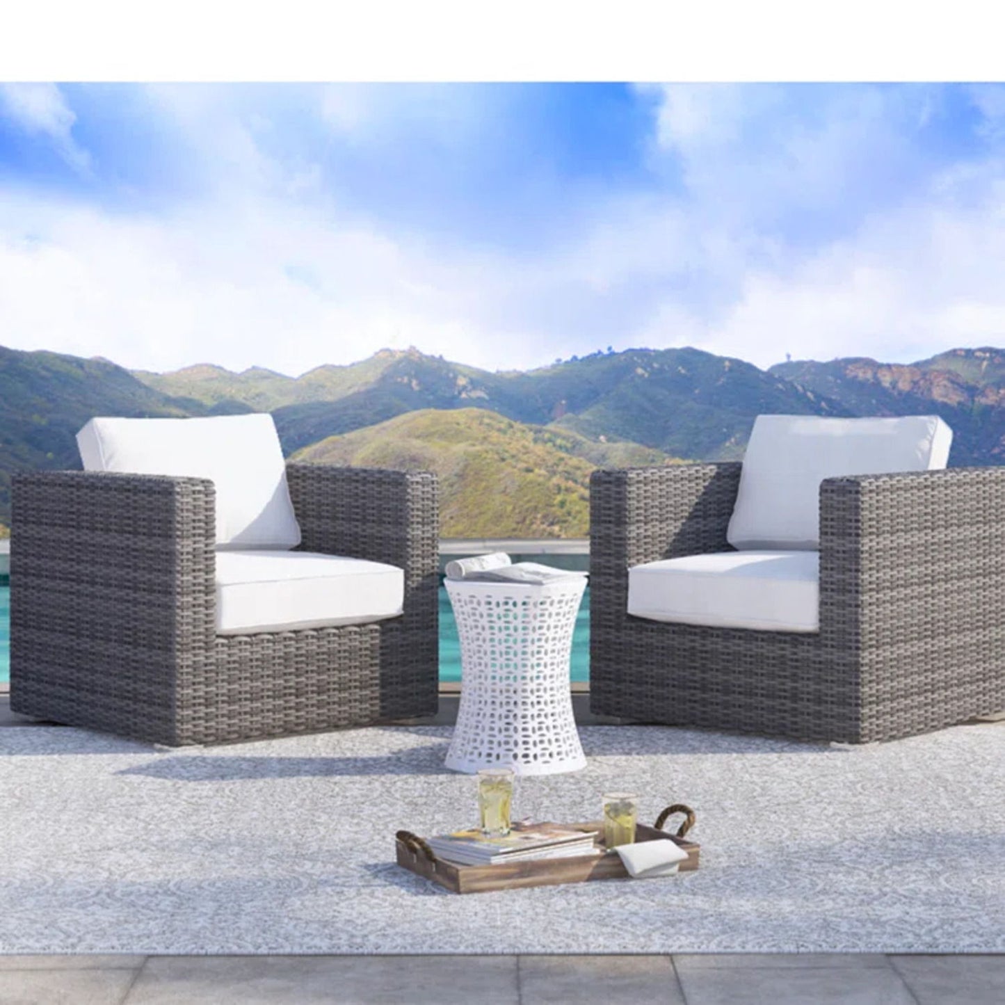 Patio Chair With Cushions Stylish Design LSI Patio Furniture