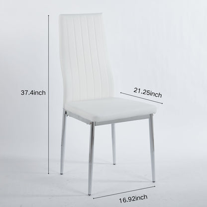 Chrome Leg Dining Chair (Set of 4) Home Essentials