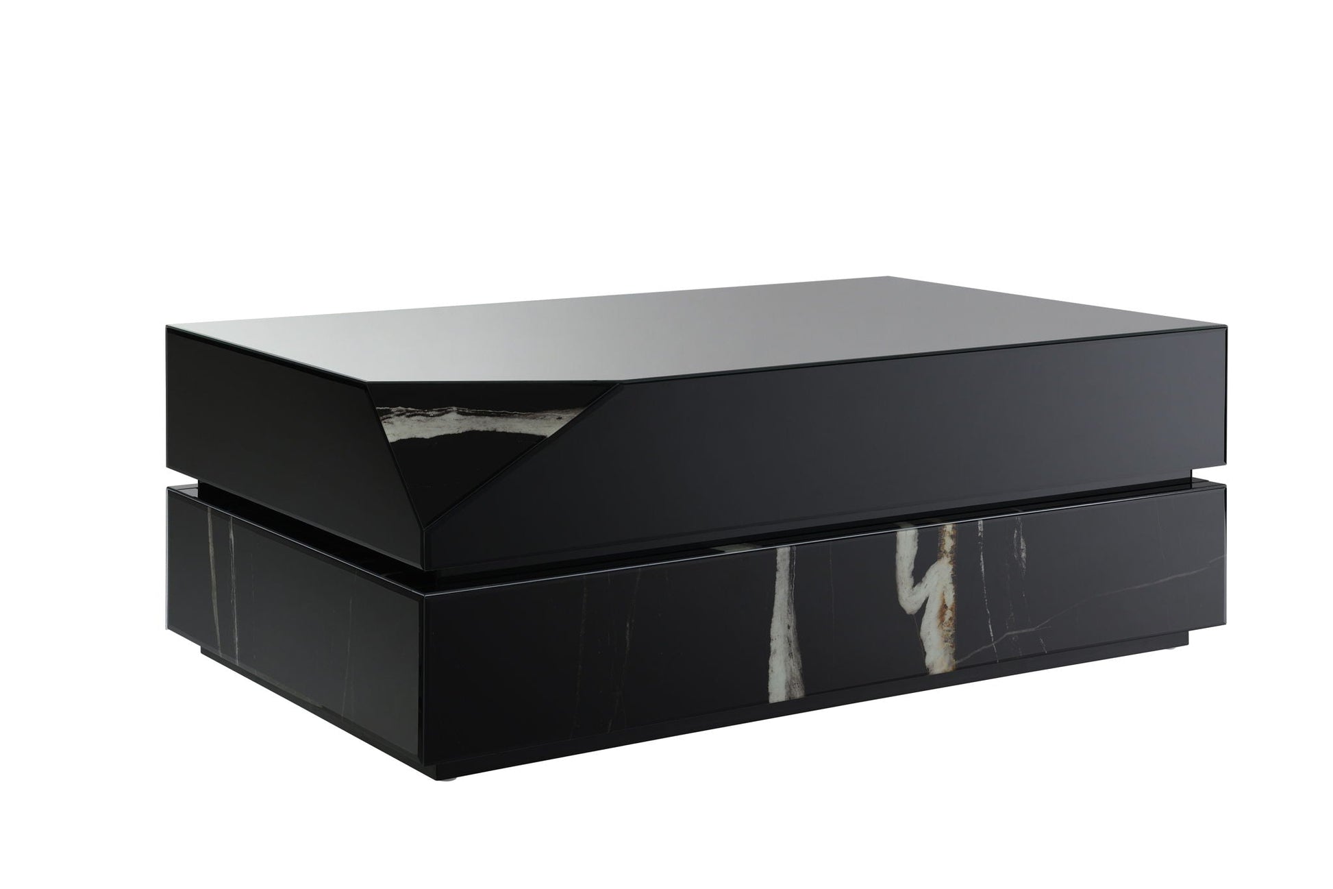 Wenona - Mirrored Coffee Table - Black Acme