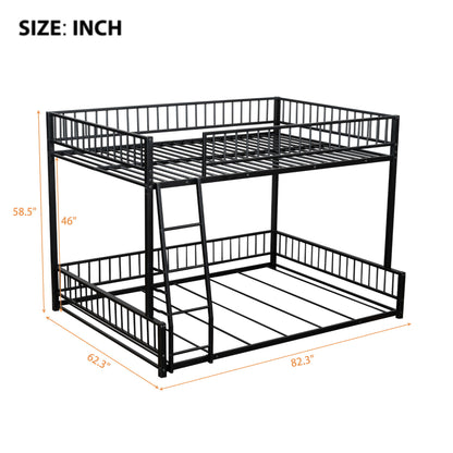 Bunk Bed Frame With Ladder And Safety Guardrails Dreamland