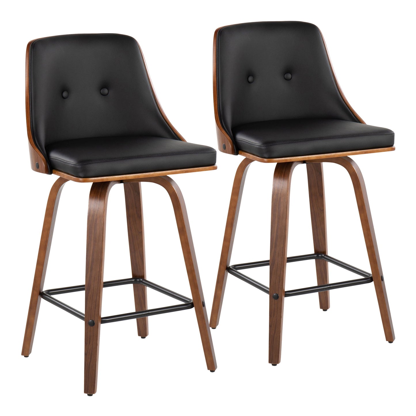 Gianna - Mid Century Modern Counter Stool (Set of 2) Lumi Source