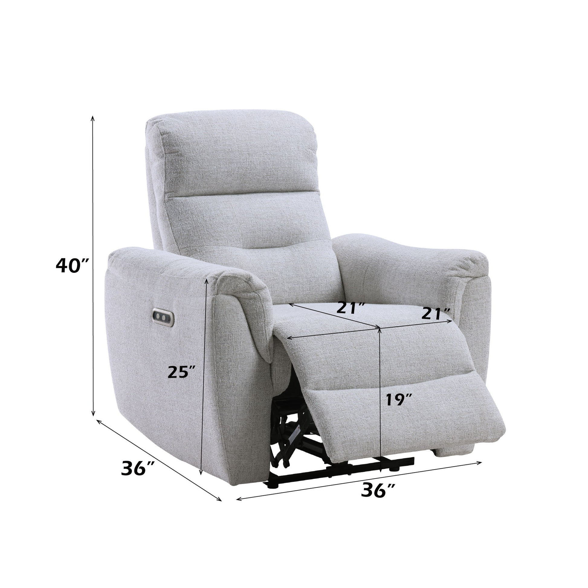 Eastre - Power Motion Recliner With USB Port - Gray Acme