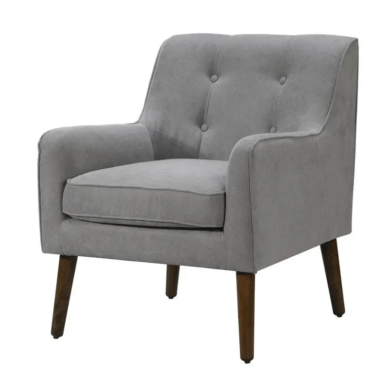 Ryder - Mid Century Modern Woven Fabric Tufted Armchair Lilola Home