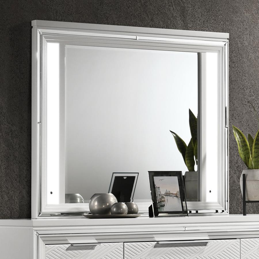 Marmore - LED Dresser Mirror - White Coaster Fine Furniture