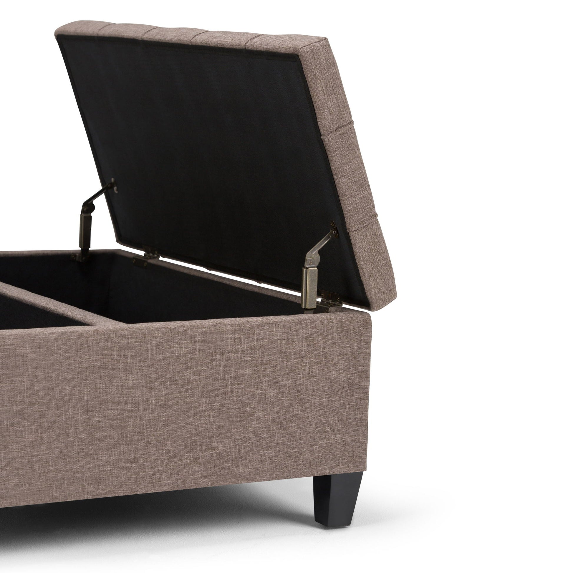 Harrison - Upholstered Coffee Table Storage Ottoman Simpli-Home