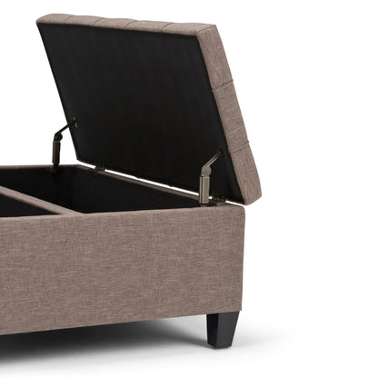 Harrison - Upholstered Coffee Table Storage Ottoman Simpli-Home