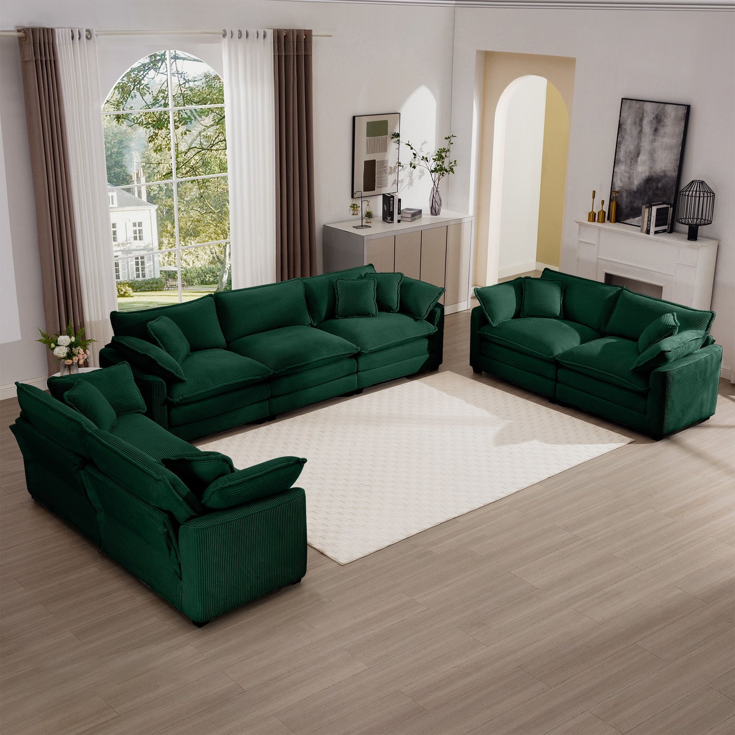 Elegant Oversized Sectional Sofa Set With Deep Seats And Flexible Layout Home Essentials