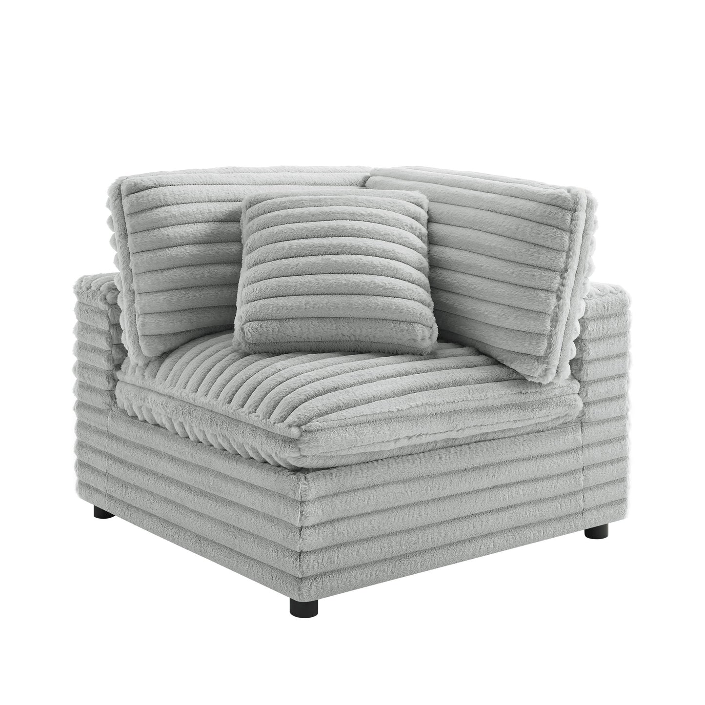 Jenny - Corner Accent Chair - Gray Ridgecrest Home