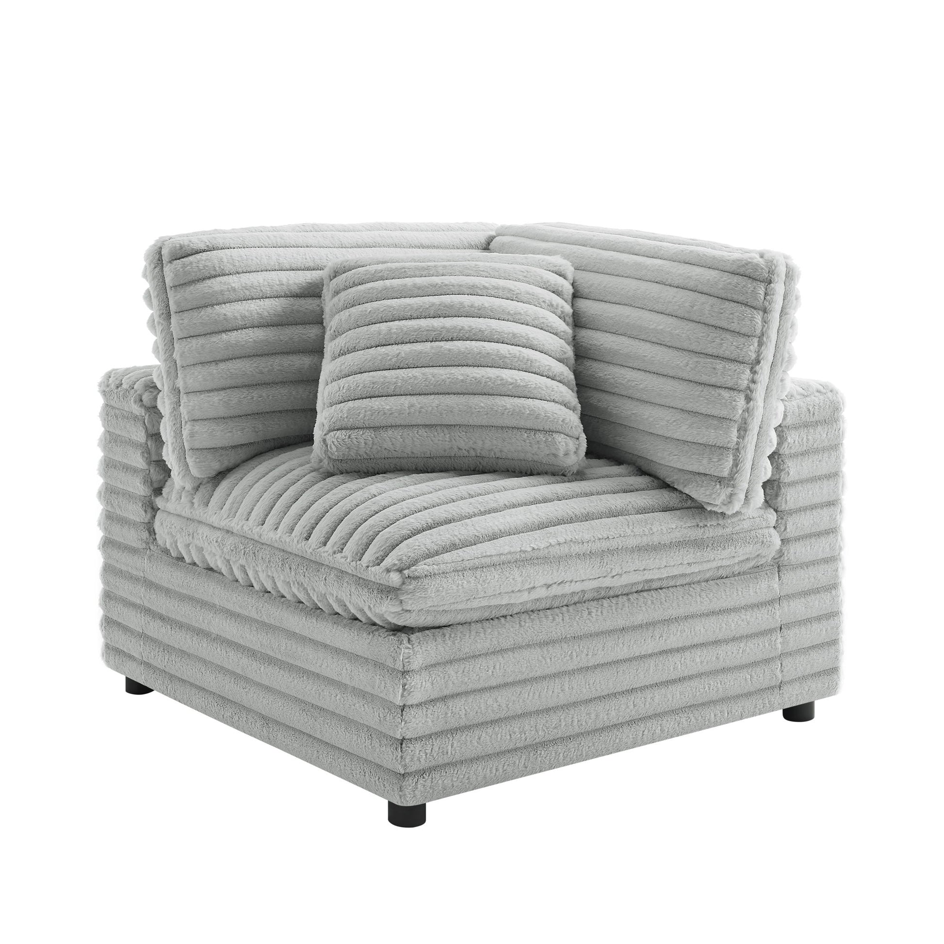 Jenny - Corner Accent Chair - Gray Ridgecrest Home