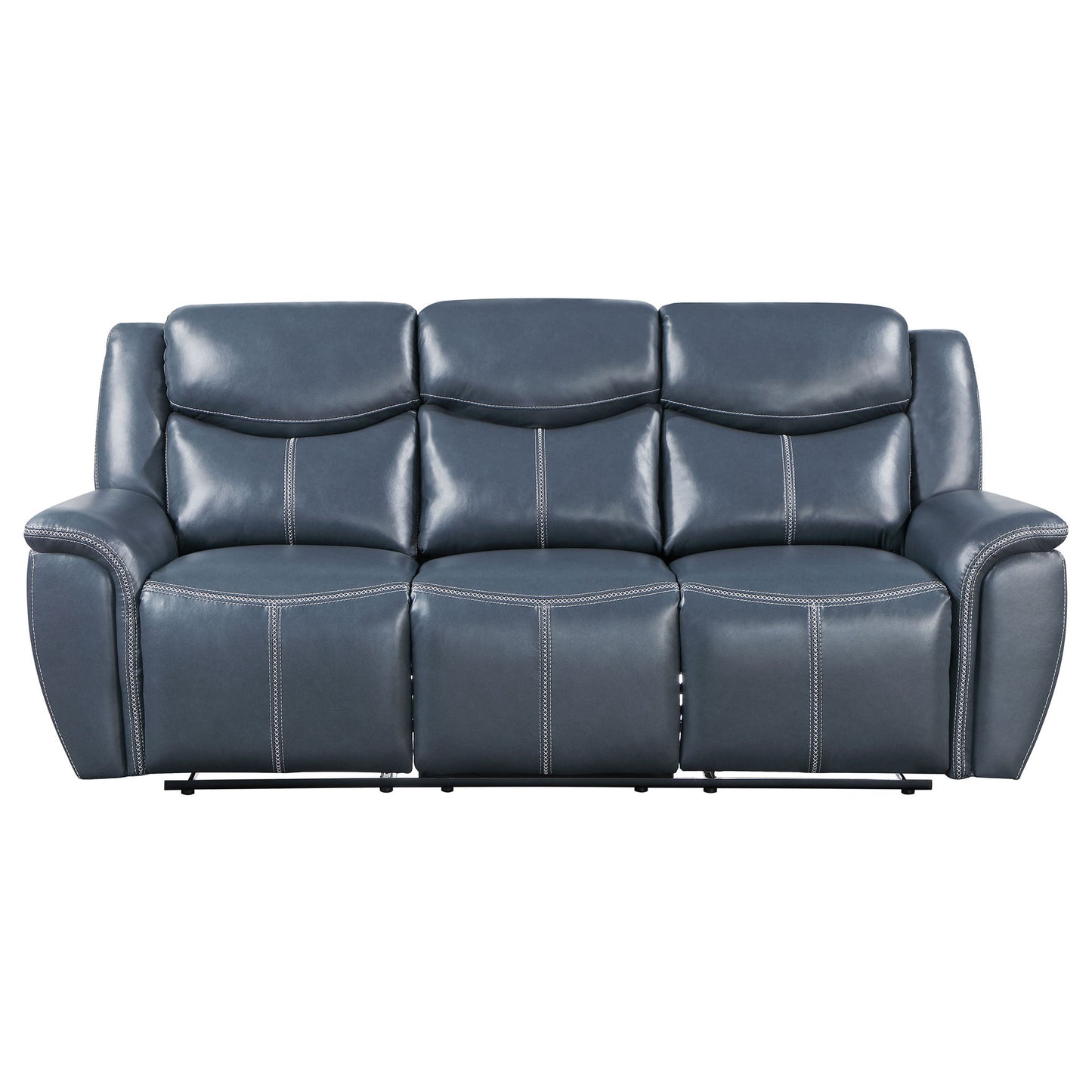 Stanwicke - Motion Reclining Sofa With Drop Down Table - Blue Furniture Max