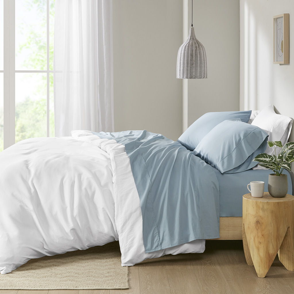California King Peached Percale Sheet Set - Teal Madison Park