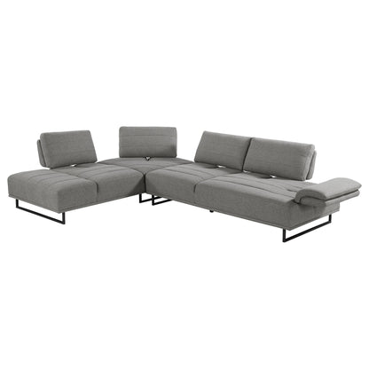 Harnal - L-Shape Sectional Adjustable Back Comfort Focused Sofa - Taupe Furniture Max