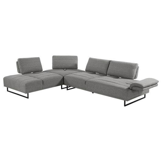 Harnal - L-Shape Sectional Adjustable Back Comfort Focused Sofa - Taupe Furniture Max