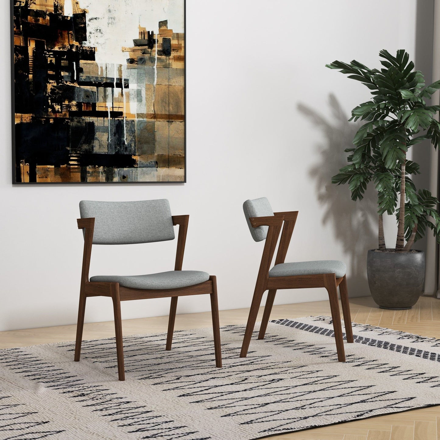 Edwin - Mid-Century Modern Dining Chair (Set of 2) Ashcroft Furniture