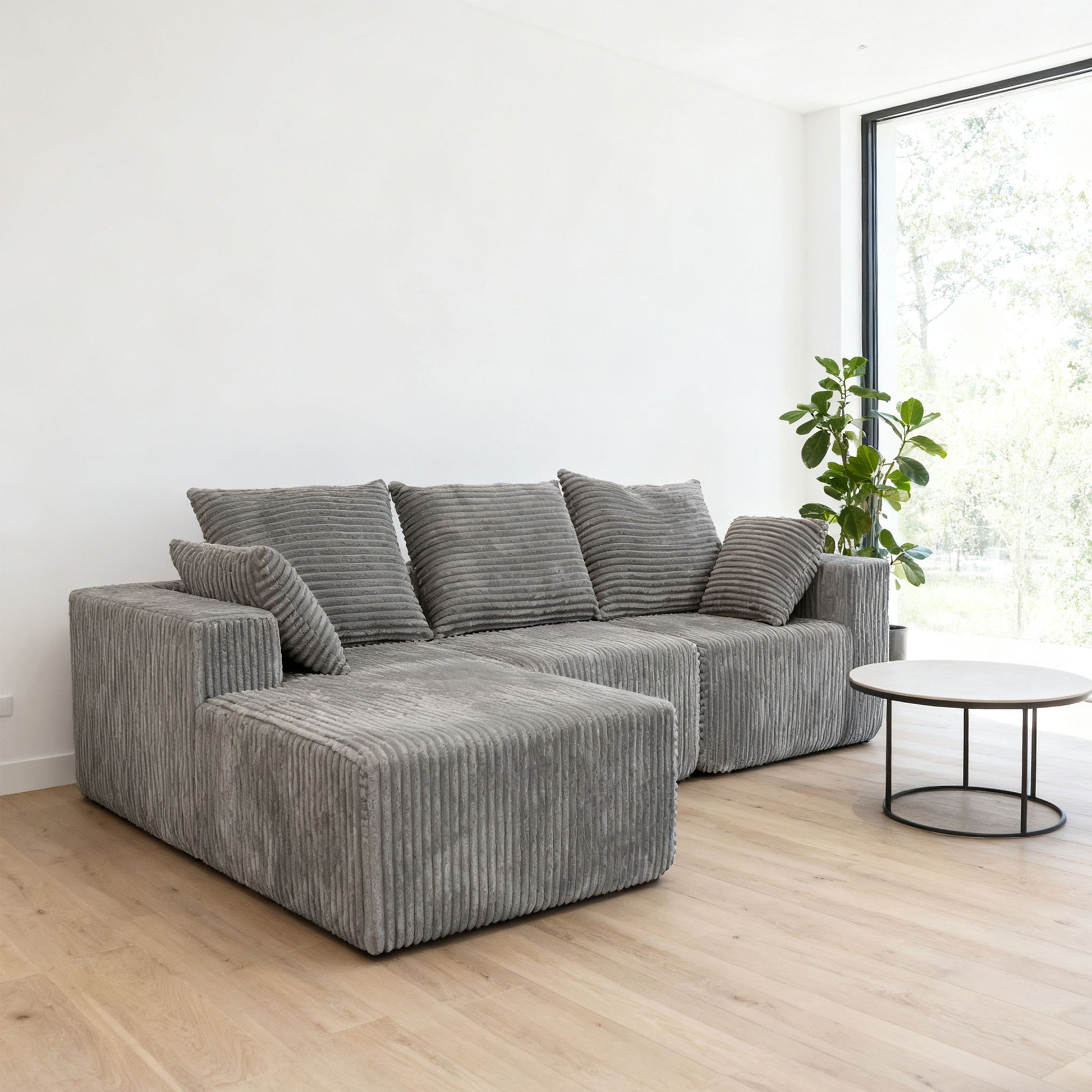 Corner Combination Sofa Sectional Couch With Soft Plush Fabric Home Essentials