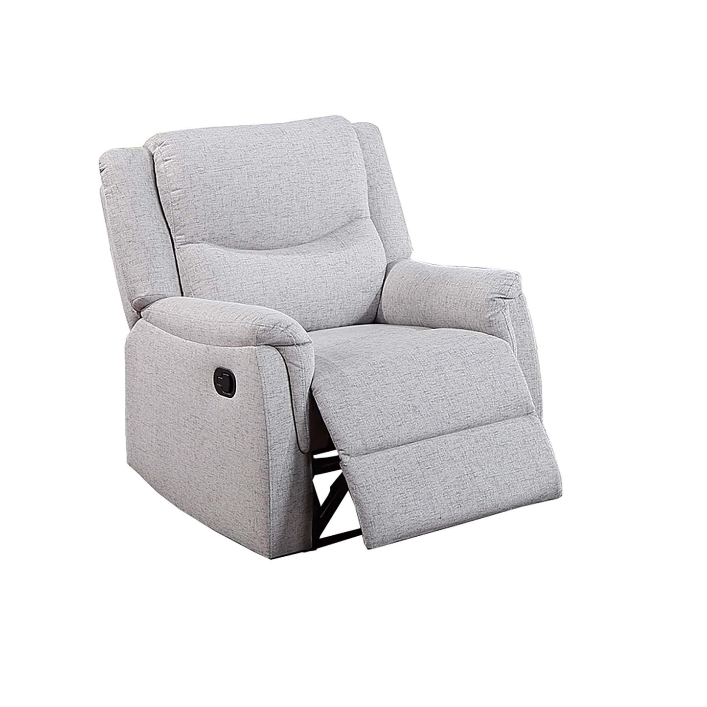 Manual Recliner With Upholstered Seat And Backrest Supportive Headrest Home Essentials