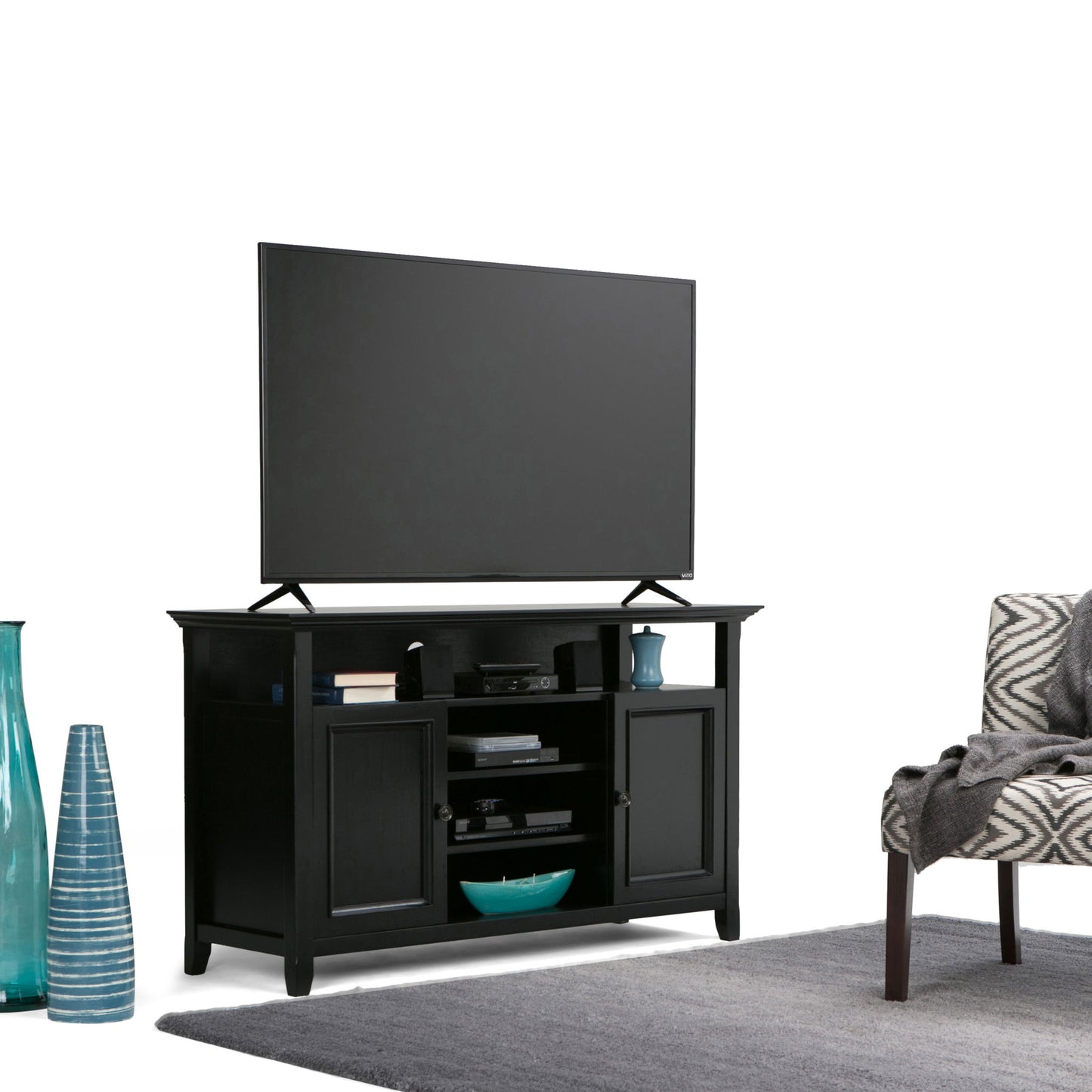 Amherst - TV Media Stand, Handcrafted Simpli-Home