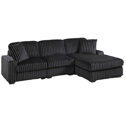 Sectional Sofa Set With Reversible Chaise, Living Room Furniture Home Essentials