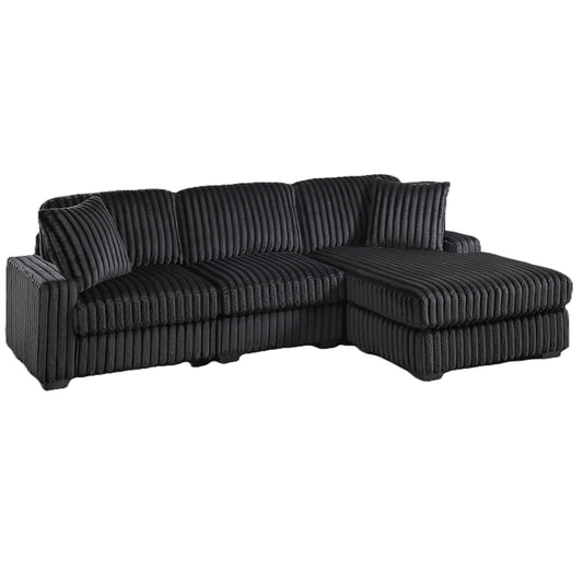 Sectional Sofa Set With Reversible Chaise, Living Room Furniture Home Essentials