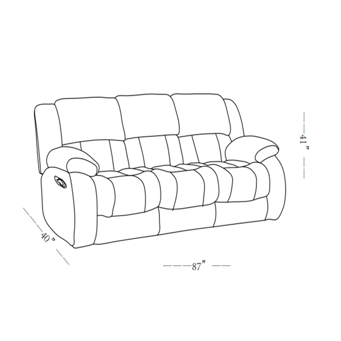 Stonic - Reclining Sofa Modern Design Global Furniture USA
