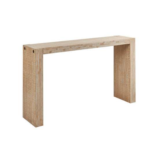 Modern Solid Wood Console Table With Distressed - Reclaimed Wheat JLA