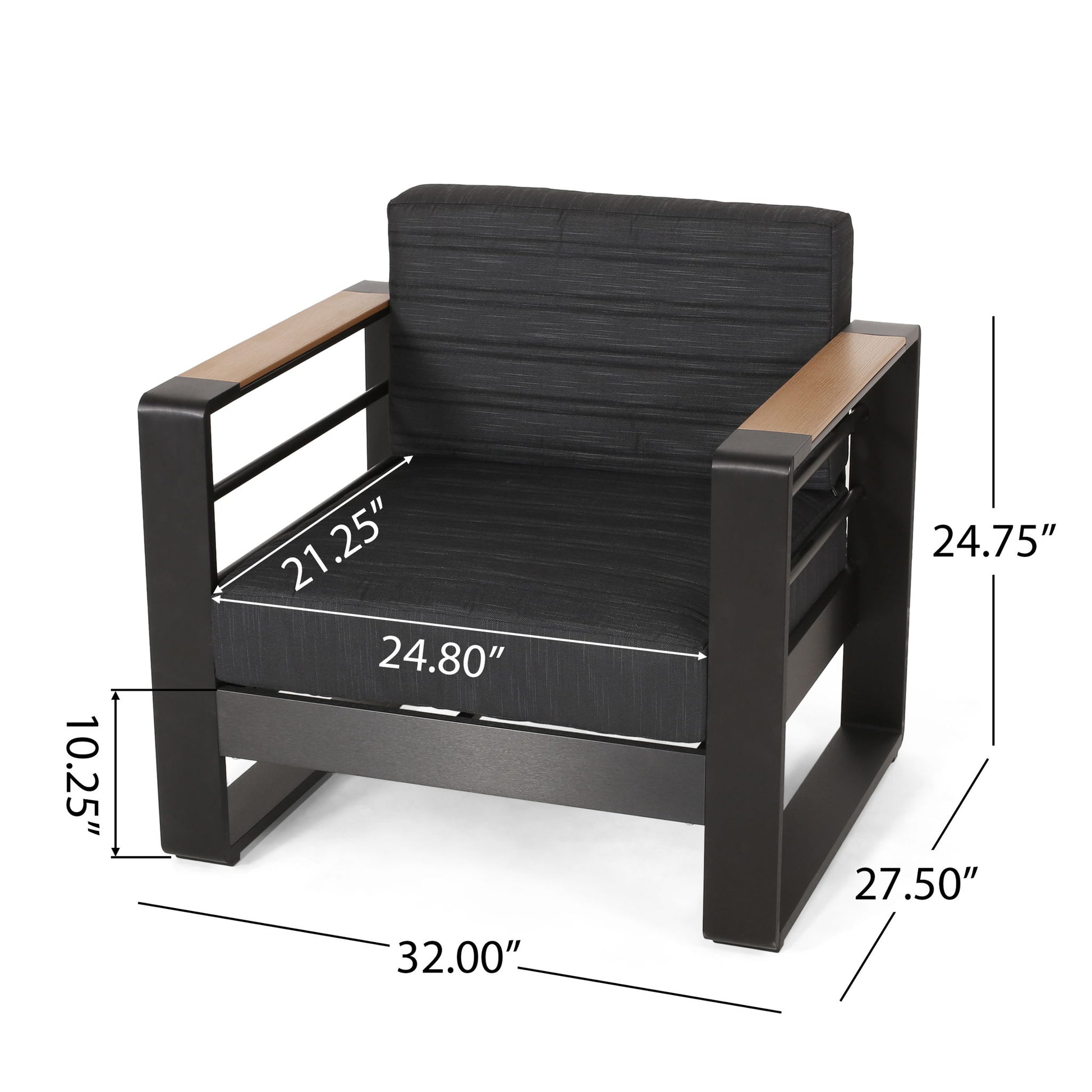 Giovanna - Club Chair Set With Aluminum Frame Noble House