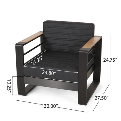 Giovanna - Club Chair Set With Aluminum Frame Noble House