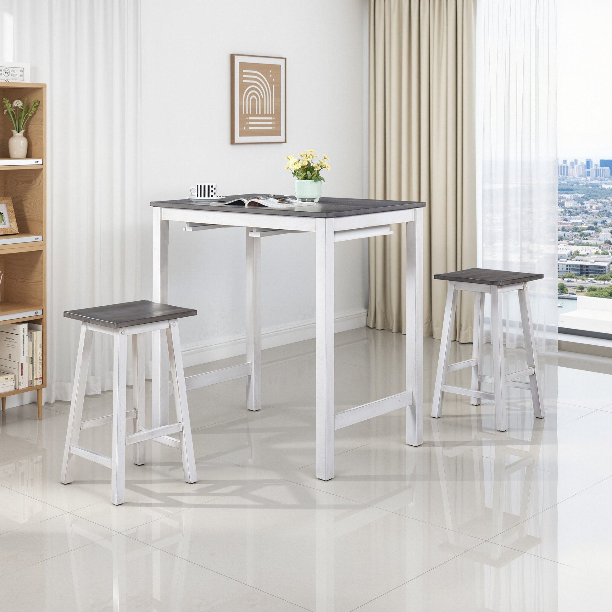 3 Pieces Counter Height Set Home Essentials