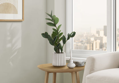20" Tall, Artificial Plant, Zz, Indoor, Faux, Fake, Table, Greenery, Potted, Real Touch, Decorative - Green / Gray 8th Street