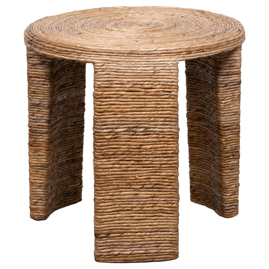 Artina - Woven Rattan Round Side End Table - Natural