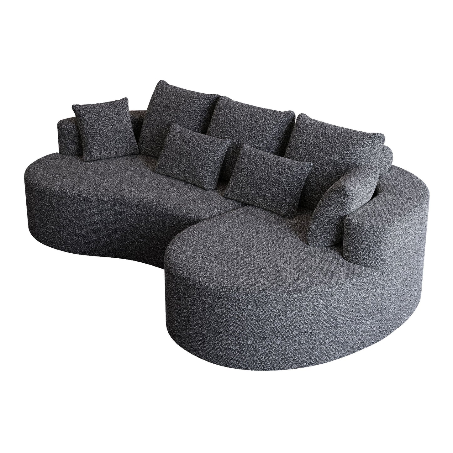 Curved Oversized Sectional Sofa With Extra Deep Seat Home Essentials