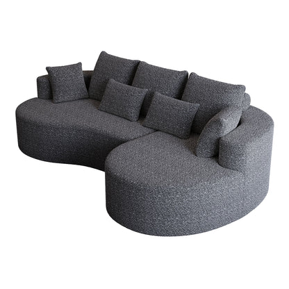 Curved Oversized Sectional Sofa With Extra Deep Seat Home Essentials