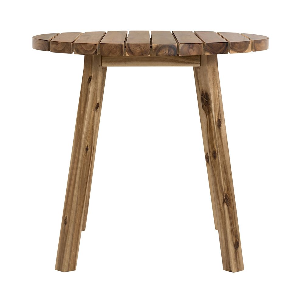 Round Dining Table, Solid Wood - Natural Wood / Brown Home Essentials