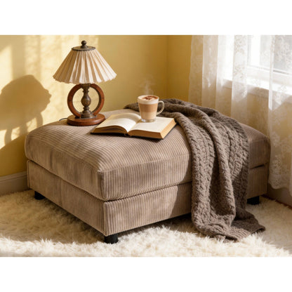 Upholstered Rectangle Ottoman Home Essentials