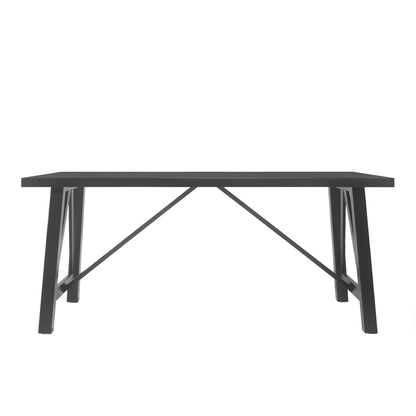 Farmhouse Style Dining Table With Wood Like Top Noble House