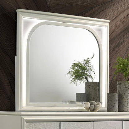 Olivia - LED Dresser Mirror - Pearl White Coaster Fine Furniture