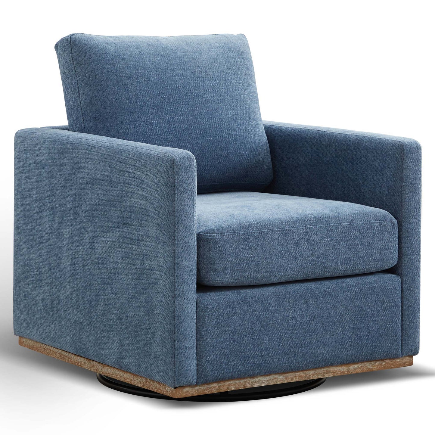 Square Upholstered Swivel Accent Chair Home Essentials
