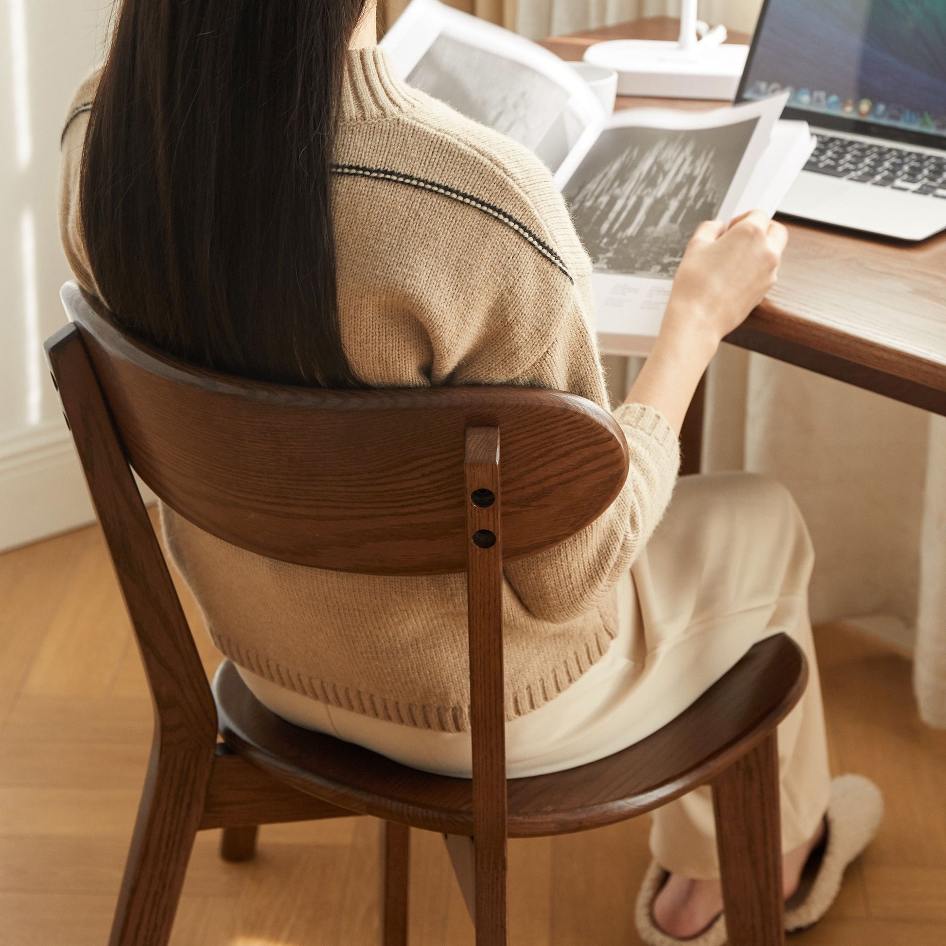 Simple Dining Chair, Solid Chair Table For Living Room Chair Home Essentials