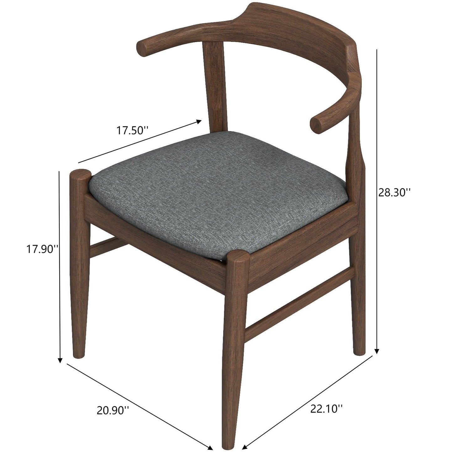 Leon - Mid-Century Modern Dining Chair (Set of 2) Ashcroft Furniture