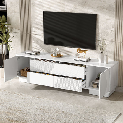 Modern TV Stand With Storage Cabinets, 4 Drawers Hearth and Haven
