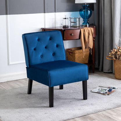Reese - Living Room Armless Button Tufted Pattern Accent Chair (Set of 2) US Pride