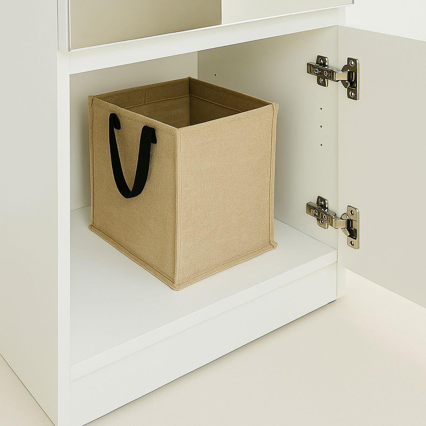 Elise - Modular Wood Closet System With Mirror In Versatile Storage Solution - White Home Essentials