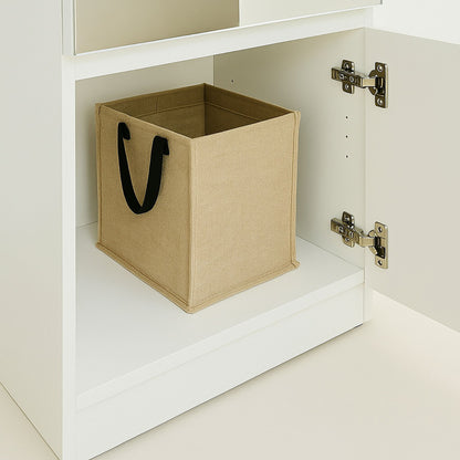 Elise - Modular Wood Closet System With Mirror In Versatile Storage Solution - White Home Essentials