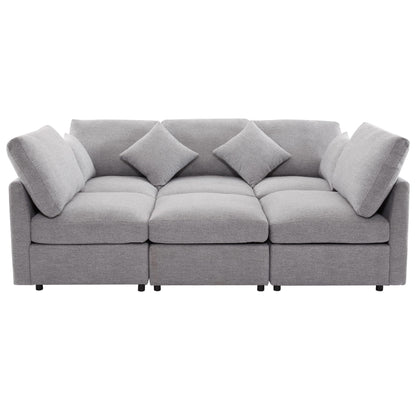 Sectional Sofa Modular U-Shaped With Ottoman & USB Ports Hearth and Haven
