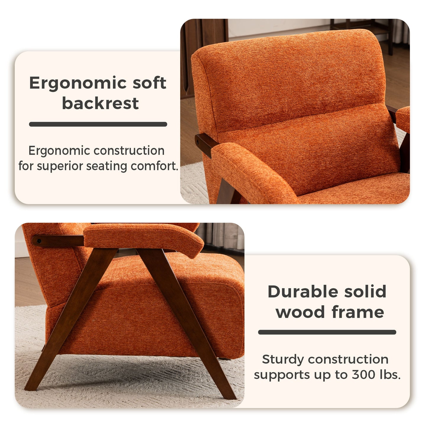 Modern Accent Chair With Tufted Armchair For Reading Room Home Essentials