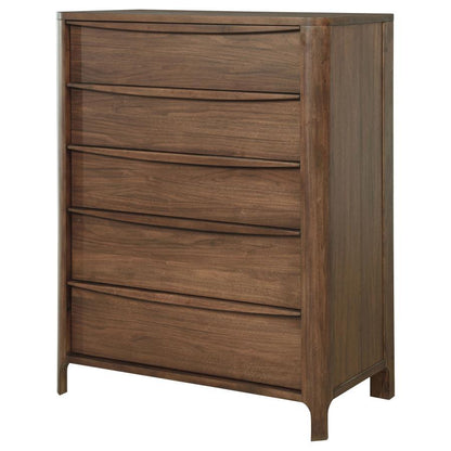 Maderia - 5-Drawer Chest Of Drawers - Walnut Coaster Fine Furniture