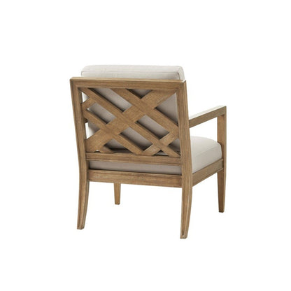 Tage - Upholstered Accent Armchair With Slatted Back Design - Ivory JLA