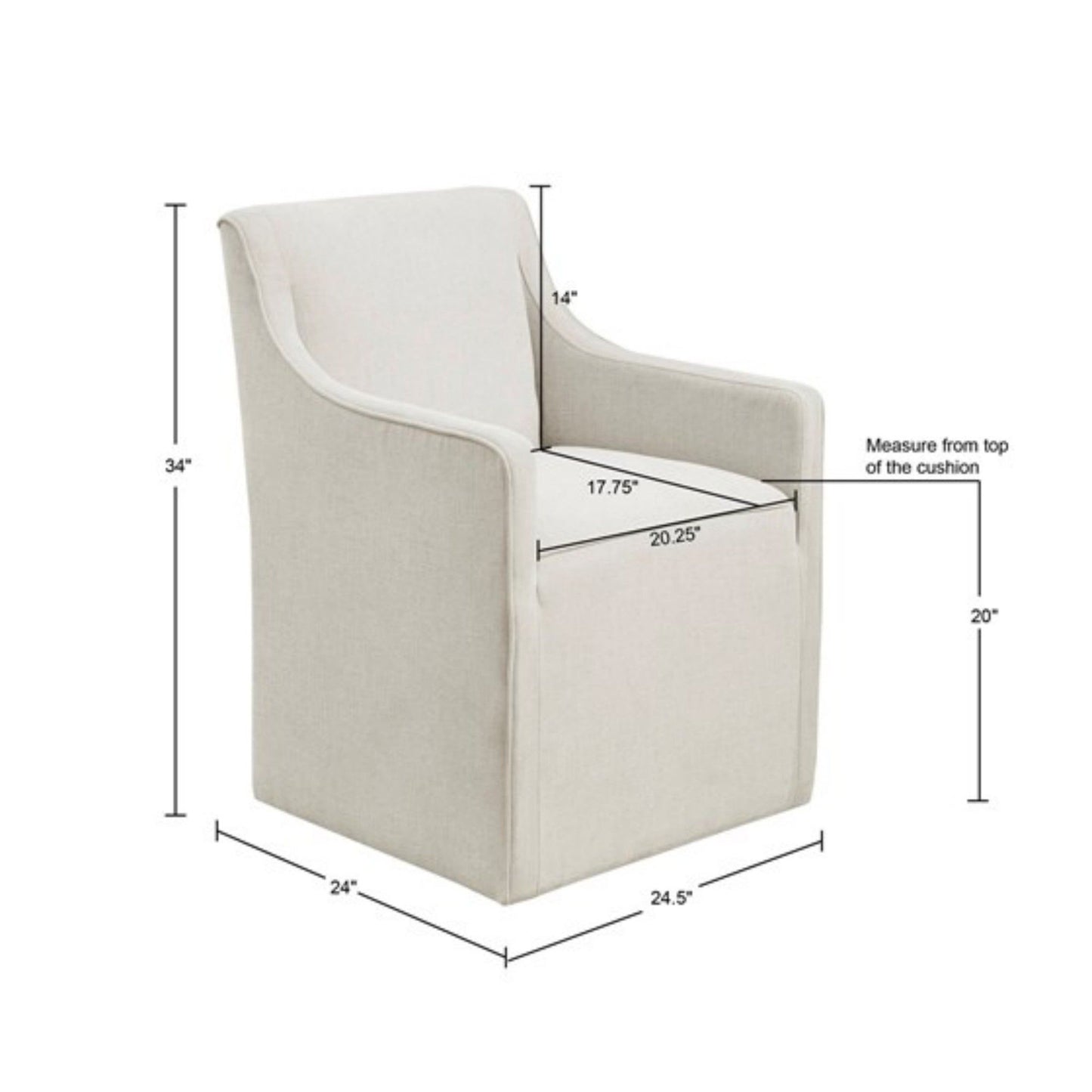Traditional Skirted Dining Arm Chair JLA