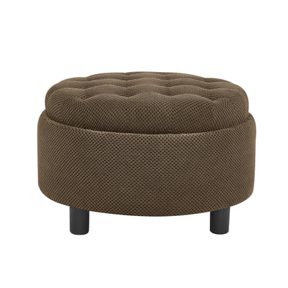 Storage Round Footstool Table Ottoman Home Essentials