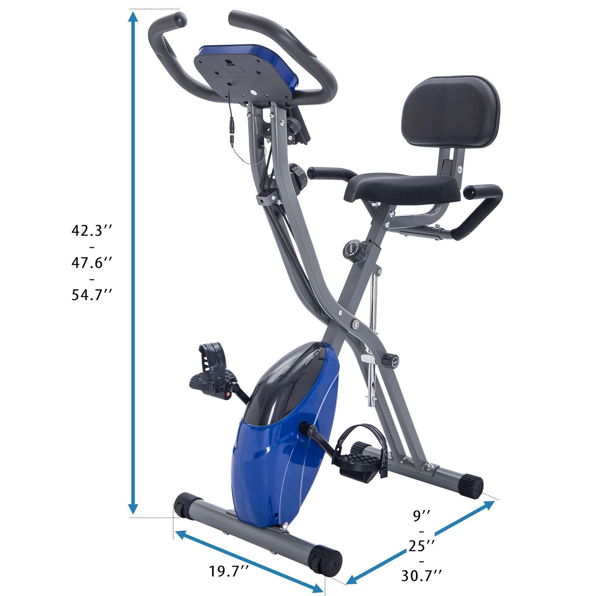 Exercise Bike Folding Stationary Bikes For Home With 16 Level Magnetic Resistance Daily Nest
